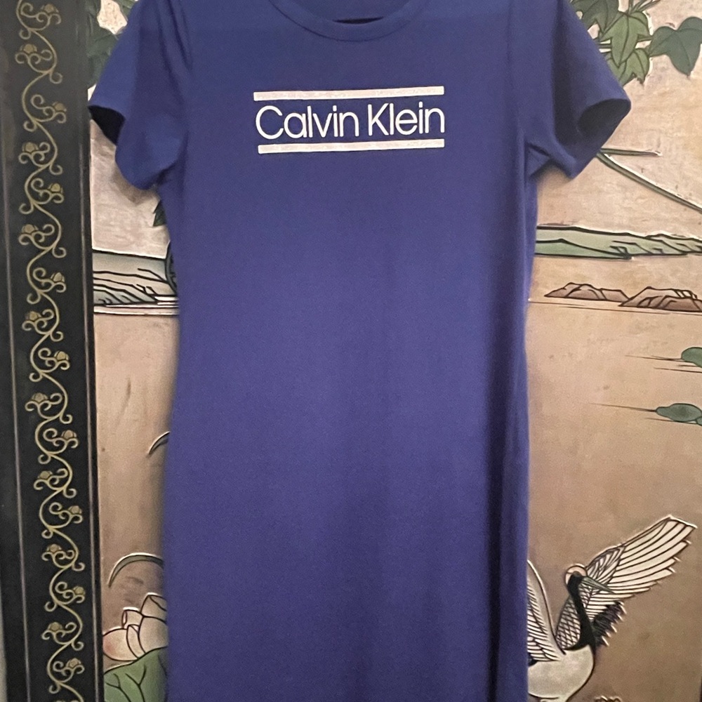 Calvin Klein Blue T-shirt Dress Sz M
